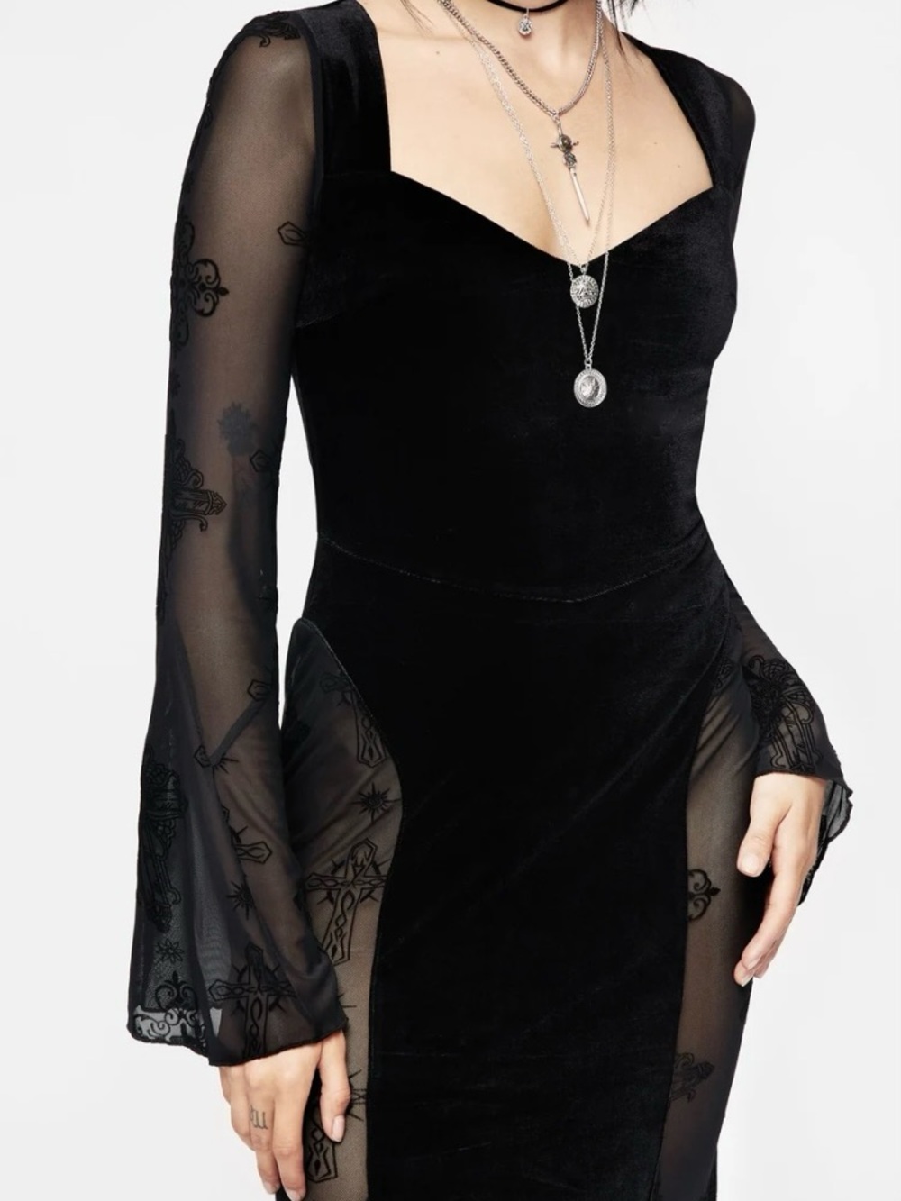 Velvet Gothic Maxi Dress - Picture 8 of 9